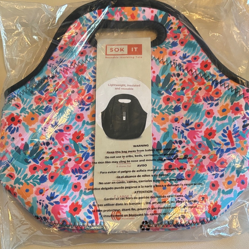 SOK IT Floral Insulated Tote Bag - Multicolor